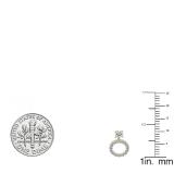 0.75 Carat (ctw) 10K Yellow Gold Round White Diamond Removable Jackets For Stud Earrings