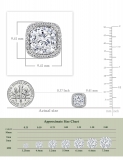 2.68 Cttw Cushion & Round Cubic Zirconia Double Prong Stud Earrings, 925 Sterling Silver in Screw Back
