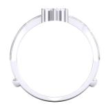 0.65 Carat (Ctw) Platinum Round Cut White Diamond Ladies Anniversary Wedding Band Enhancer Guard Double Ring