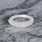 0.25 Carat (ctw) 10K White Gold Round Diamond Ladies Anniversary Wedding Band Ring 1/4 CT