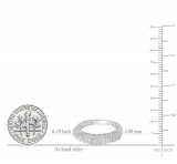 0.25 Carat (ctw) 10K White Gold Round Diamond Ladies Anniversary Wedding Band Ring 1/4 CT