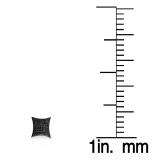 0.13 Carat (ctw) Black Rhodium Plated Sterling Silver Black Real Diamond Kite Shape Mens Hip Hop Iced Stud Earrings