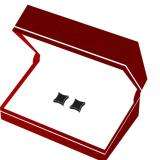 0.13 Carat (ctw) Black Rhodium Plated Sterling Silver Black Real Diamond Kite Shape Mens Hip Hop Iced Stud Earrings