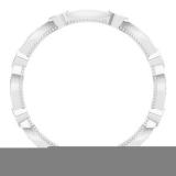 0.50 Carat (Ctw) 10K White Gold Round White Diamond Ladies Vintage Style Anniversary Wedding Eternity Band Stackable Ring 1/2 CT