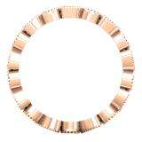 0.55 Carat (Ctw) 10K Rose Gold Round Cut Emerald And White Diamond Ladies Vintage Style Anniversary Wedding Eternity Band Stackable Ring 1/2 CT