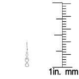 0.22 Carat (Ctw) Sterling Silver Round White Diamond Ladies Infinity Swirl Dangling Earrings 1/4 CT