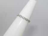 0.18 Carat (ctw) 10K White Gold Round Diamond Ladies Swirl Anniversary Wedding Band Stackable Ring 1/5 CT