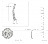 0.25 Carat (Ctw) 14K White Gold Round Cut White Diamond Ladies Crawler Climber Earrings 1/4 CT