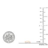Round Cubic Zirconia Ladies Wedding Guard Stackable Band 18K Rose Gold