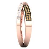 0.20 Carat (Ctw) 14K Rose Gold Round Champagne & White Diamond Ladies Infinity Crossover Wedding Anniversary Band Ring 1/5 CT