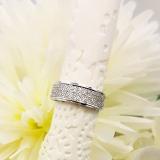0.40 Carat (Ctw) 10k White Gold Round White Diamond Men's Hip Hop Anniversary Wedding Band