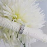 0.40 Carat (Ctw) 10k White Gold Round White Diamond Men's Hip Hop Anniversary Wedding Band