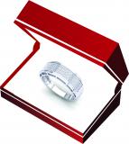 0.40 Carat (Ctw) 10k White Gold Round White Diamond Men's Hip Hop Anniversary Wedding Band