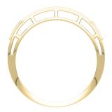 0.40 Carat (Ctw) 14k Yellow Gold Round White Diamond Men's Hip Hop Anniversary Wedding Band