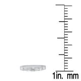 0.47 Carat (Ctw) 14K White Gold Round & Baguette Cut White Diamond Ladies Anniversary Wedding Band Stackable Ring 1/4 CT