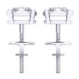 0.25 Carat (Ctw) 10K White Gold Round Cut Diamond Ladies Circle Stud Earrings 1/4 CT