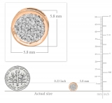 0.05 Carat Round White Diamond Circle Cluster Stud Earring (1Pc Only) for Women in 18K Rose Gold in Screw Back