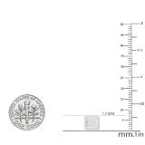 0.32 Carat (Ctw) 18K White Gold Round Cut White Diamond Square Shaped Stud Earrings 1/3 CT