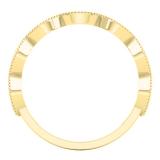 0.05 Carat (ctw) 10K Yellow Gold Round White Diamond Ladies Anniversary Wedding Stackable Band Ring