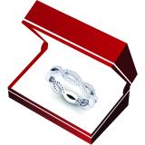 0.30 Carat (ctw) 10K White Gold Round White Diamond Ladies Swirl Style Anniversary Wedding Eternity Band Stackable Ring 1/3 CT