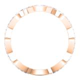 0.30 Carat (ctw) 14K Rose Gold Round White Diamond Ladies Swirl Style Anniversary Wedding Eternity Band Stackable Ring 1/3 CT