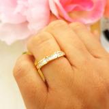 0.40 Carat (ctw) 10K Yellow Gold Baguette White Diamond Ladies Anniversary Wedding Stackable Band