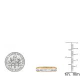 0.40 Carat (ctw) 10K Yellow Gold Baguette White Diamond Ladies Anniversary Wedding Stackable Band