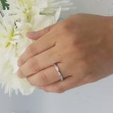 0.15 Carat (Ctw) Sterling Silver Round Cut White Diamond Ladies Swirl Anniversary Wedding Stackable Band