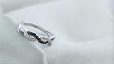 0.15 Carat (Ctw) Sterling Silver Round Cut Black & White Diamond Ladies Bridal Swirl Anniversary Wedding Stackable Band