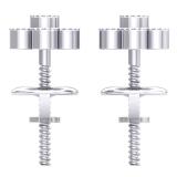 0.20 Carat (ctw) 10K White Gold Round Cut White Diamond Ladies Cluster Flower Shaped Stud Earrings 1/5 CT