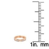0.30 Carat (ctw) 10K Rose Gold Round White Diamond Ladies Vintage Style Anniversary Wedding Eternity Stackable Band 1/3 CT