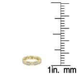 0.30 Carat (ctw) 10K Yellow Gold Round White Diamond Ladies Vintage Style Anniversary Wedding Eternity Stackable Band 1/3 CT