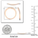 0.13 Carat (ctw) Round Diamond Ladies Guard Smooth Curved Wedding Band 14K Rose Gold