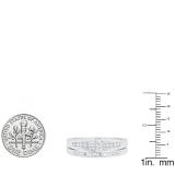 0.50 Carat (ctw) 10K White Gold Round & Princess Cut White Diamond Ladies Bridal Engagement Ring With Matching Band Set 1/2 CT