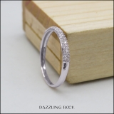 0.16 Carat (ctw) 14K White Gold Round White Diamond Ladies Bridal Anniversary Wedding Band Stackable Ring