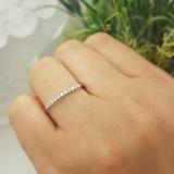 0.17 Carat (ctw) 14K White Gold Round White Diamond Ladies Anniversary Wedding Ring Stackable Band