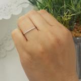 0.17 Carat (ctw) 14K White Gold Round White Diamond Ladies Anniversary Wedding Ring Stackable Band