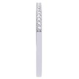 0.14 Carat (ctw) 14K White Gold Round Cut Diamond Ladies Dainty Anniversary Wedding Stackable Band
