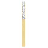 0.14 Carat (ctw) 14K Yellow Gold Round Cut Diamond Ladies Dainty Anniversary Wedding Stackable Band