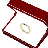 0.14 Carat (ctw) 18K Yellow Gold Round Cut Diamond Ladies Dainty Anniversary Wedding Stackable Band