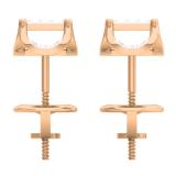 0.20 Carat (ctw) 14K Rose Gold Round Cut White Diamond Ladies Fashion Stud Earrings