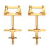 0.20 Carat (ctw) 14K Yellow Gold Round Cut White Diamond Ladies Fashion Stud Earrings