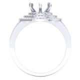 0.35 Carat (Ctw) 10K White Gold Round White Diamond Ladies Semi Mount Bridal Engagement Ring 1/3 CT (No Center Stone)