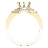0.35 Carat (Ctw) 10K Yellow Gold Round White Diamond Ladies Semi Mount Bridal Engagement Ring 1/3 CT (No Center Stone)
