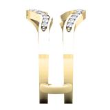 0.25 Carat (ctw) 10K Yellow Gold Round White Diamond Ladies Anniversary Wedding Band Contour Enhancer Double Guard Ring 1/4 CT