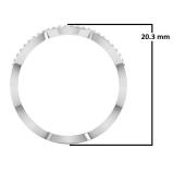 0.20 Carat (ctw) Sterling Silver Round Cut Diamond Ladies Infinity Crossover Swirl Wedding Band Anniversary Ring