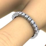 0.38 Carat (ctw) 10K White Gold Round White Diamond Ladies Anniversary Wedding Stackable Band