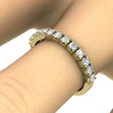 0.38 Carat (ctw) 10K Yellow Gold Round White Diamond Ladies Anniversary Wedding Stackable Band