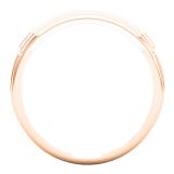 0.30 Carat (ctw) 10K Rose Gold Round White Diamond Men's Micro Pave Hip Hop Wedding Band 1/3 CT
