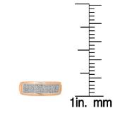0.30 Carat (ctw) 10K Rose Gold Round White Diamond Men's Micro Pave Hip Hop Wedding Band 1/3 CT